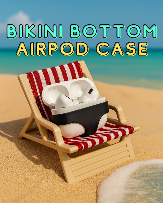 Bikini Bottom AirPod Case with Mini Beach Chair Display | The Original | 3D Printed Airpod Case