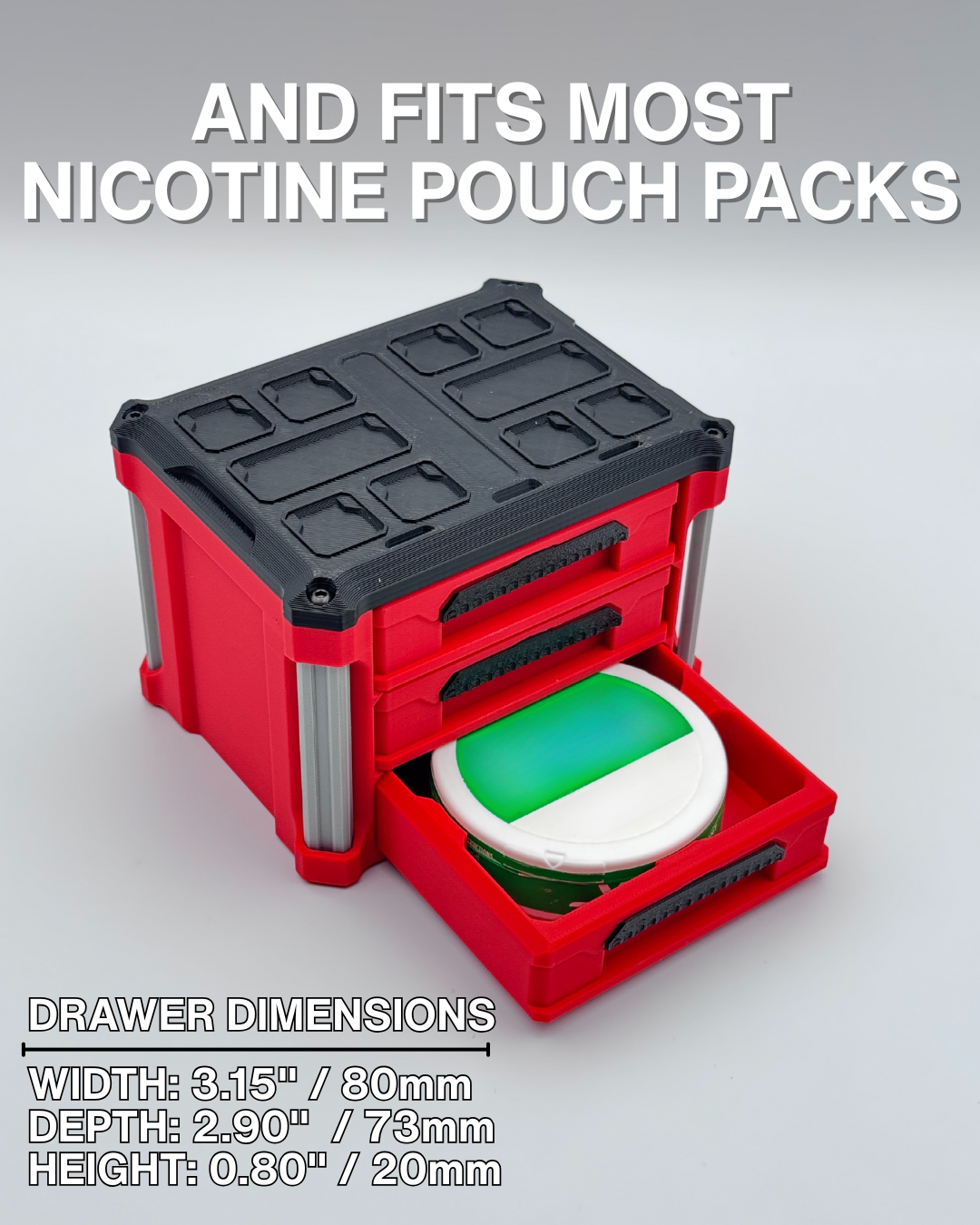 Milwaukee Packout Inspired Desktop Accessory | The Original | 3D Printed Storage Solution | Christmas Gift