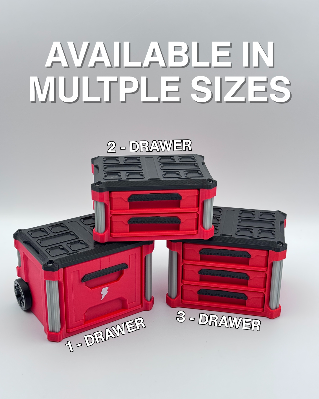Milwaukee Packout Inspired Desktop Accessory | The Original | 3D Printed Storage Solution | Christmas Gift