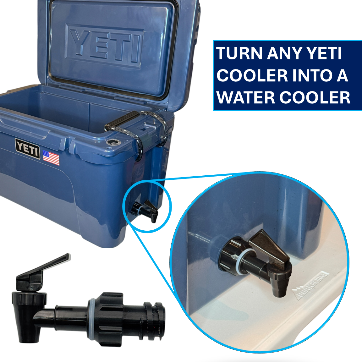 Cooler Drain Plug Spigot Compatible with Yeti Cooler's | Drain Plug Replacement for Yeti's | Water Cooler Spigot Adapter | Easter Gift