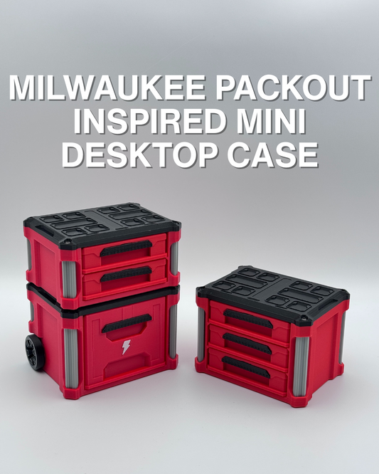 Milwaukee Packout Inspired Desktop Accessory | The Original | 3D Printed Storage Solution | Christmas Gift
