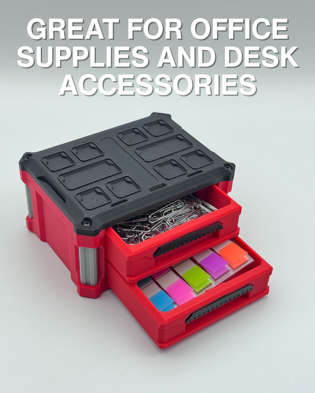 Milwaukee Packout Inspired Desktop Accessory | The Original | 3D Printed Storage Solution | Christmas Gift